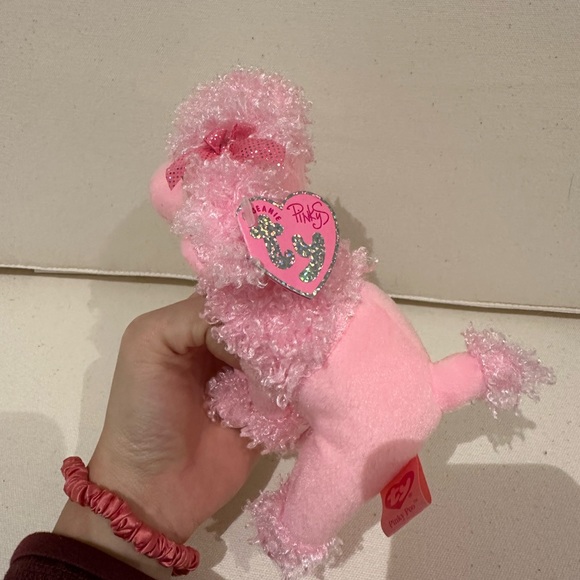 TY Beanie Babies Collection Pinky Poo the Pink Poodle Plush with Origina… - Picture 2 of 7